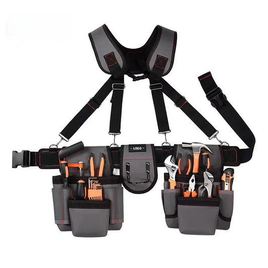 Heavy Duty Multi-Purpose Equipment Electrician's Strap Belt Combination Oxford Sturdy Wearable Shoulder Tool Bag by My Store