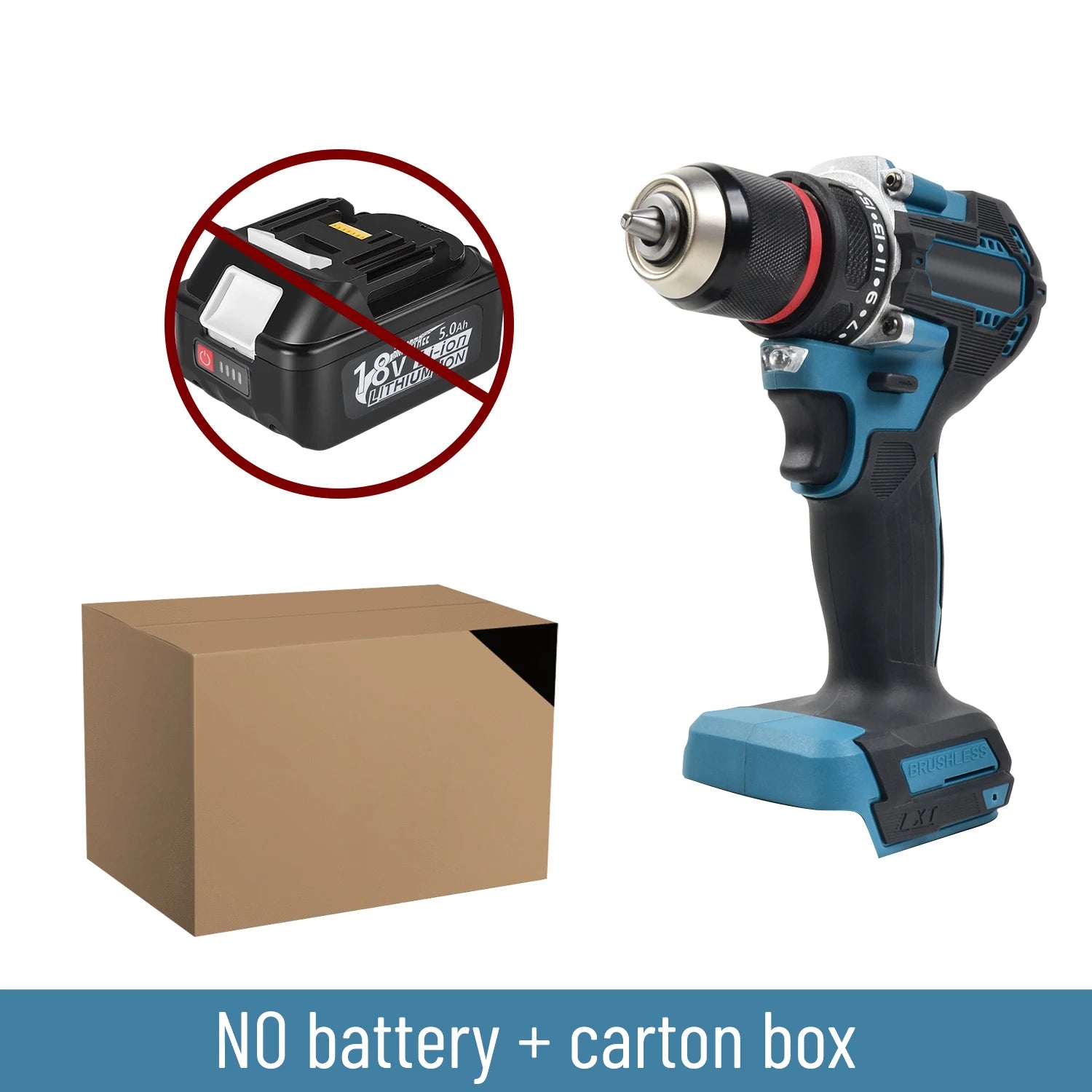 for Makita DDF487 Screwdriver Cordless Percussion Drill 18V Electric Variable Speed Brushless Impact Power Tools Power Drill by My Store