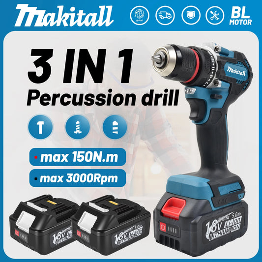 for Makita DDF487 Screwdriver Cordless Percussion Drill 18V Electric Variable Speed Brushless Impact Power Tools Power Drill by My Store