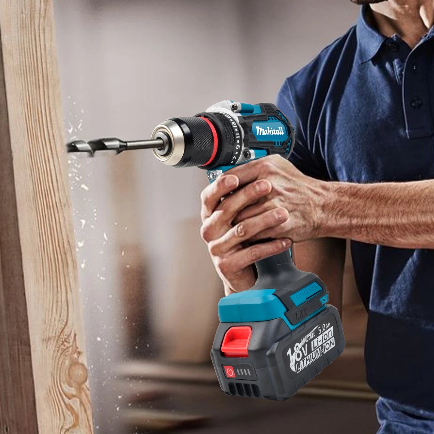 for Makita DDF487 Screwdriver Cordless Percussion Drill 18V Electric Variable Speed Brushless Impact Power Tools Power Drill by My Store