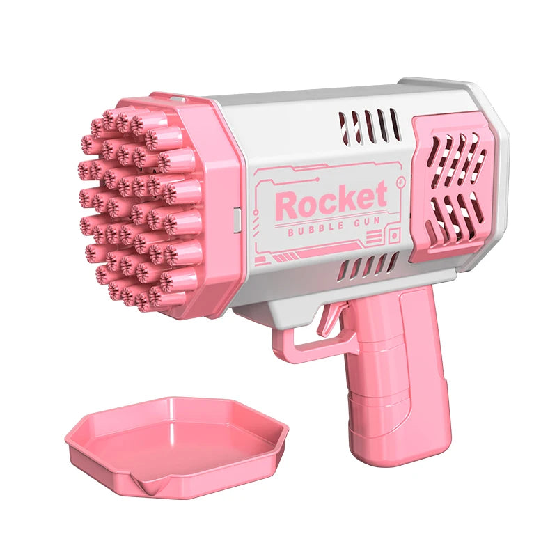 40 Hole Handheld Fully Automatic Space Light Bubble Machine Electric CHILDREN'S Toys without Battery without Bubble Water by My Store