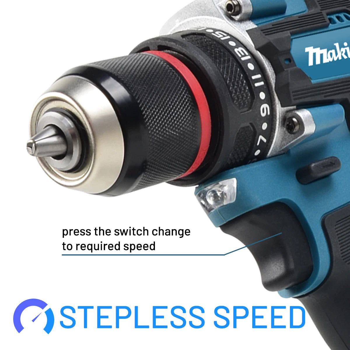for Makita DDF487 Screwdriver Cordless Percussion Drill 18V Electric Variable Speed Brushless Impact Power Tools Power Drill by My Store
