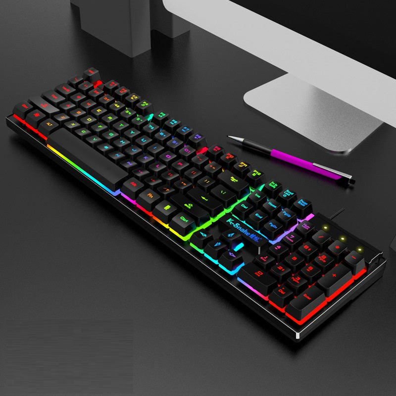 Viper K4 wired game color-blocking keyboard desktop computer accessories luminous manipulator feel wired backlit keyboard