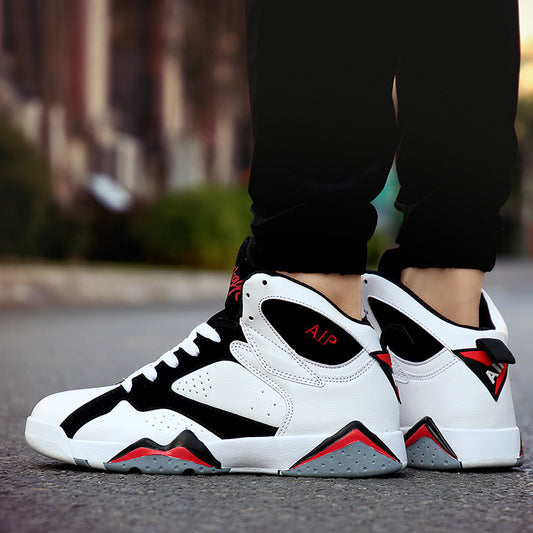 Cross-border basketball shoes men's wear-resistant non-slip high-top men's couple casual combat boots, youth sports shoes, trendy shoes by My Store
