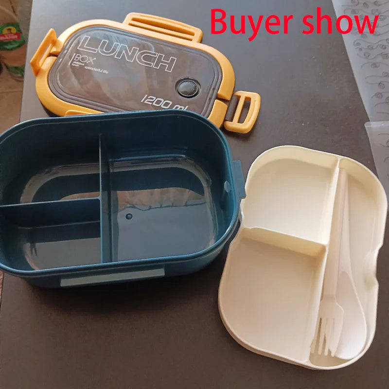 Lunch Box For Kids Compartments Microwae Bento Lunchbox Children Kid School Outdoor Camping Picnic Food Container Portable by eprolo