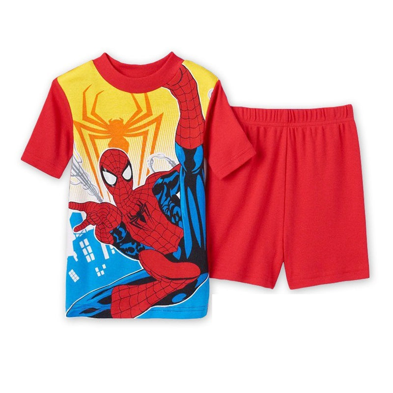 Summer Boys Cartoon Short Sleeve Puppy Loungewear Baby Underwear Pajamas Set T011
