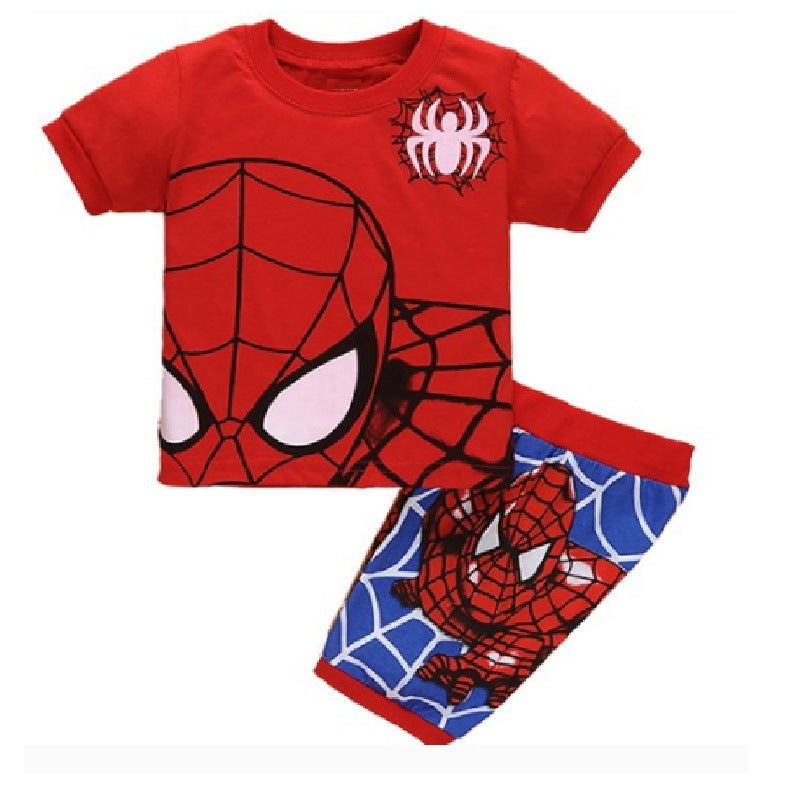 Summer Boys Cartoon Short Sleeve Puppy Loungewear Baby Underwear Pajamas Set T011