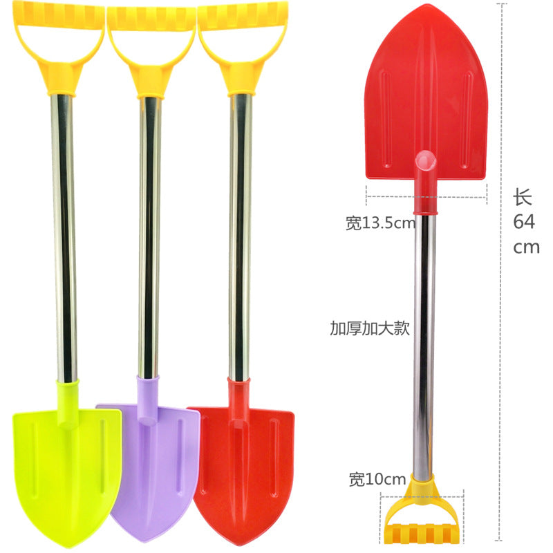 64cm large stainless steel beach shovel baby play sand tools seaside attractions stall hot sale children's toys wholesale