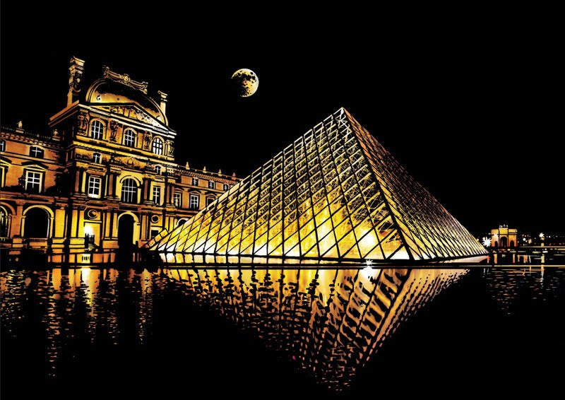 Colorful Night Scene Scratch Painting World City Night Scene Scratch Painting Creative Handmade Painting by eprolo