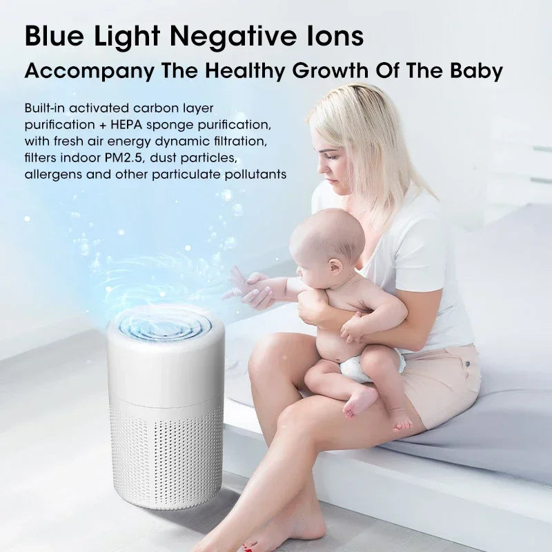 Air Purifier for Removing Smoke and Odor Household Dormitory Room Formaldehyde and Odor Negative Ion Desktop Purifier