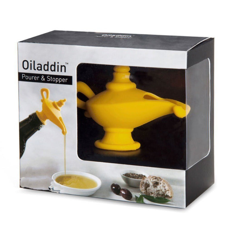 Creative silicone Aladdin lamp wine pouring device kitchen oil pouring nozzle leak proof sealing plug spiral type wine by eprolo