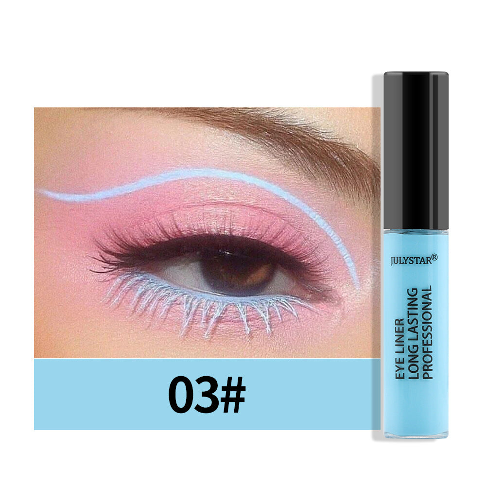 Eyeliner liquide imperméable et résistant à l'huile, ne coule pas, stylo eyeliner liquide de couleur nacrée 