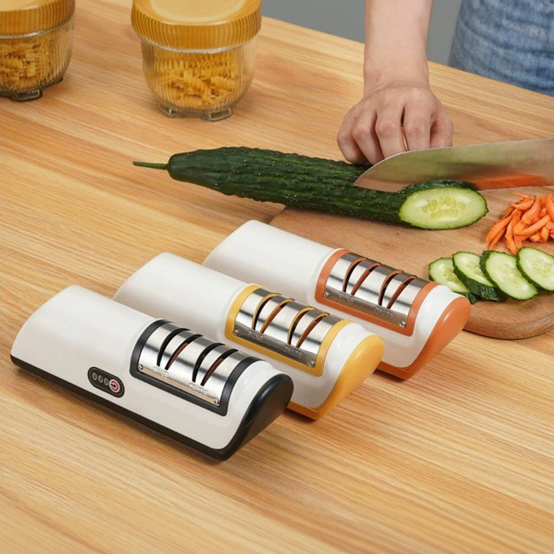 Multifunctional Electric Knife Sharpener. Automatic, professional, small - sized for kitchen use. Quick - sharpening with non - by eprolo