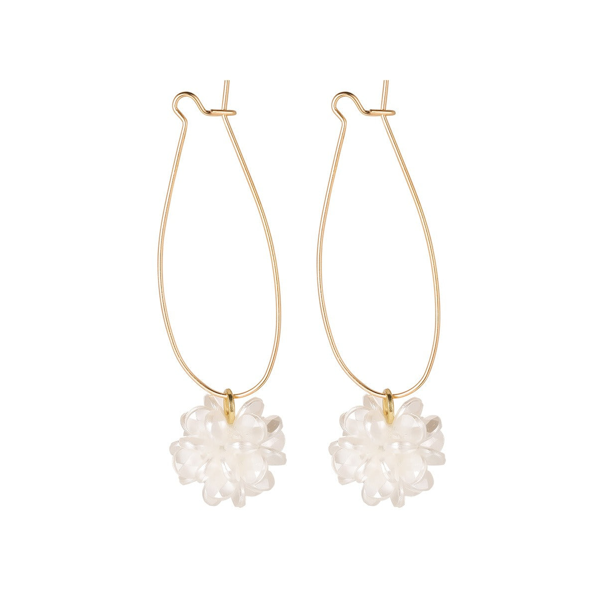 Cream Sweet Wind White Camellia Flower Earrings for Girls, Fresh, Sweet, Light Luxury Temperament, Ladies Style Earrings by eprolo