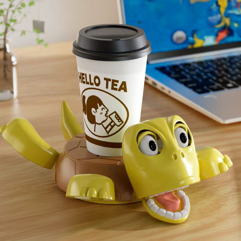 3D - printed Panicked Turtle Coaster: Insulated, for stress relief, doubles as mug base decor
