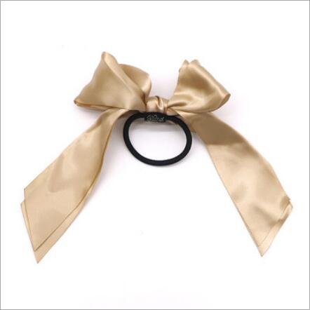 1pcs Women Rubber Bands Tiara Satin Ribbon Bow Hair Band Rope Scrunchie Ponytail Holder Gum for Hair Accessories Elastic