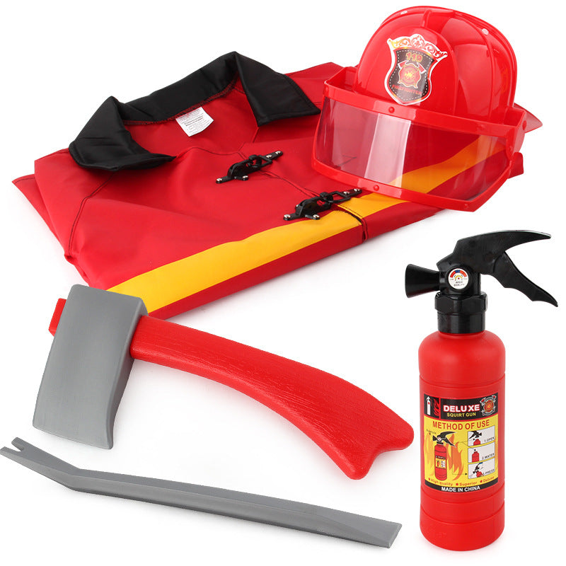 A generation of children's firefighters play suit fire backpack fire water gun summer beach water toys