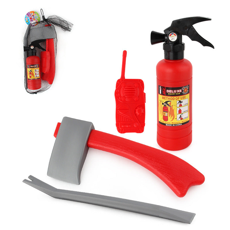 A generation of children's firefighters play suit fire backpack fire water gun summer beach water toys