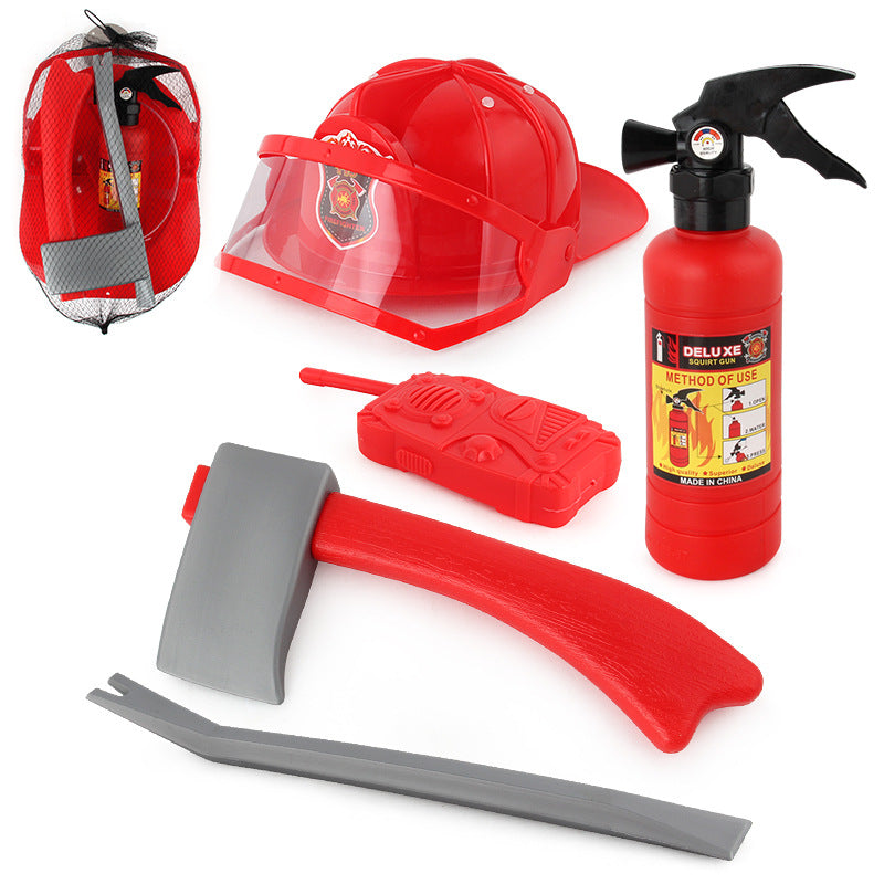 A generation of children's firefighters play suit fire backpack fire water gun summer beach water toys