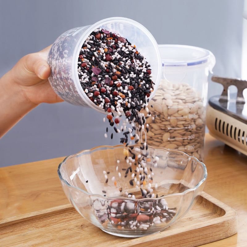 Food Storage Box Storage Jars Plastic Jars Kitchen Storage Jars Storage Jars Grains Sealed Jars by eprolo