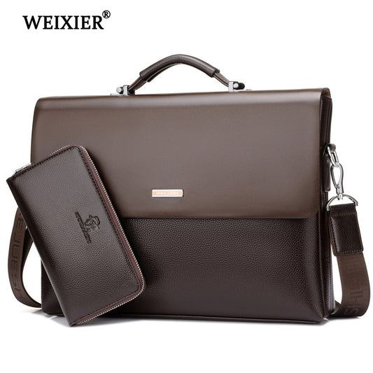 WEIXIER Marque Hommes Haute Qualité Microfibre Cuir Synthétique Fourre-Tout Mode Homme Sac Messager Affaires Sac À Main Ordinateur Portable Sac À Bandoulière 
