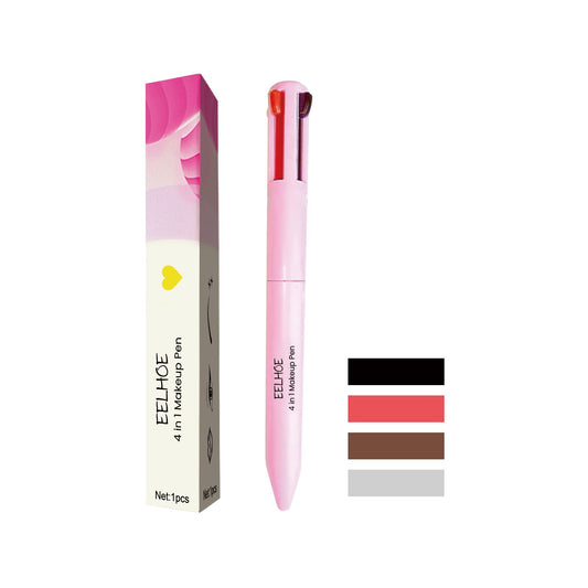 4 In 1 Makeup Pen, Eyeliner, Eyebrow Pencil, Lip Liner, Highlighter 4 In 1 Makeup Pen, Multifunctional And Portable