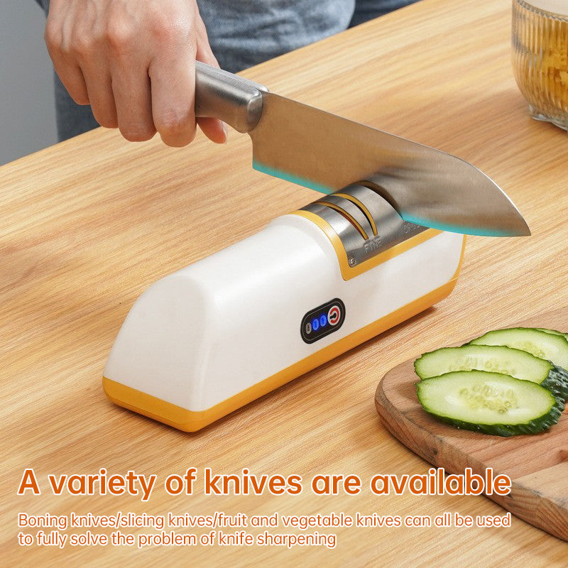 Multifunctional Electric Knife Sharpener. Automatic, professional, small - sized for kitchen use. Quick - sharpening with non - by eprolo