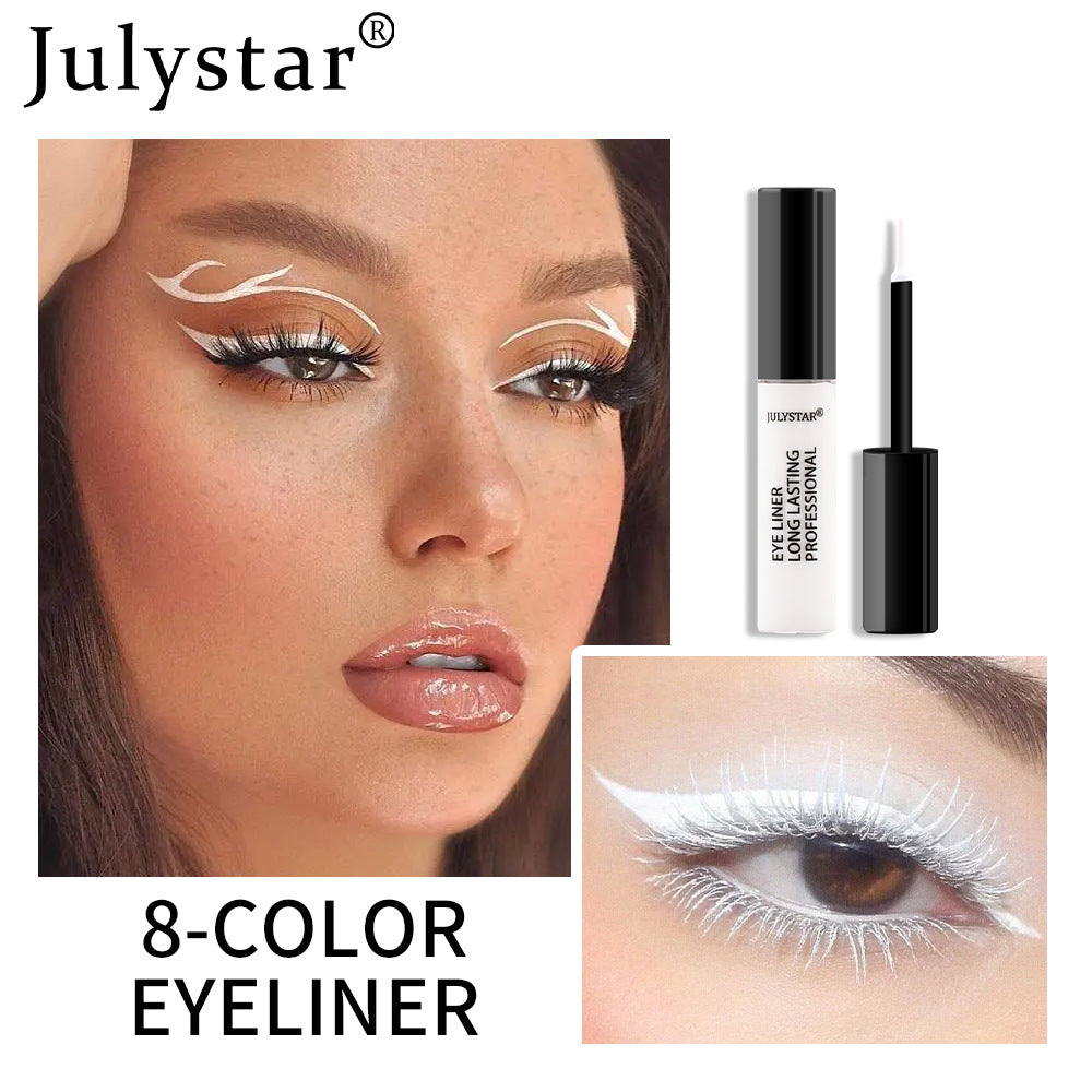 Eyeliner liquide imperméable et résistant à l'huile, ne coule pas, stylo eyeliner liquide de couleur nacrée 