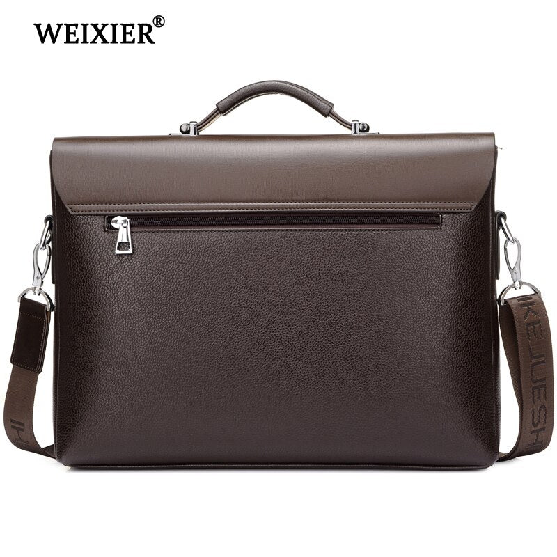 WEIXIER Brand Men High Quality Microfiber Synthetic Leather Tote Fashion Male Bag Messenger Business Handbag Laptop Shoulder Bag
