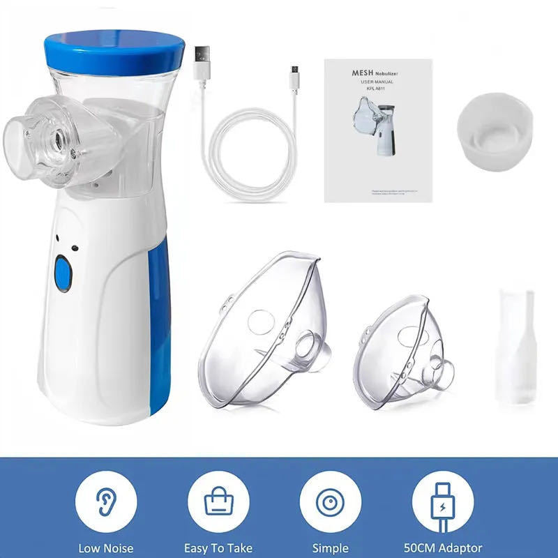 Outdoor Portable Nebulizer Silent Mesh Mini First Aid Kit Handheld Asthma Inhaler Atomizer Kids Adult Saving Emergency Device by eprolo