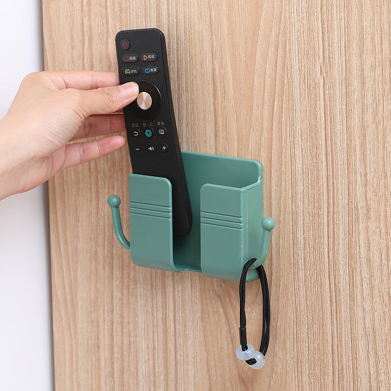 Original Wall-Mounted TV Air Conditioner Remote Control Board Storage Box Bedside Mobile Phone Charging Bracket Storage Rack by eprolo