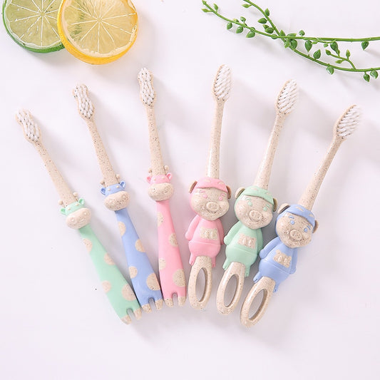 Baby Cute Soft-bristled Toothbrush for Children Teeth Cartoon Character Deer Training Toothbrushes Baby Dental Care Tooth Brush