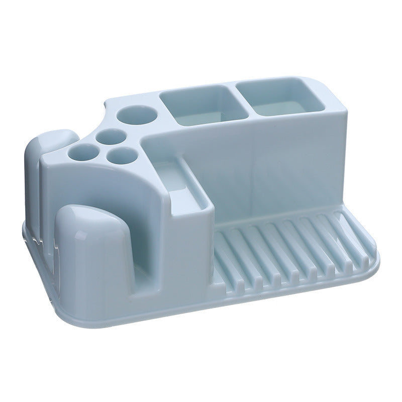 Porte-brosse à dents de toilette, gobelet de brossage gratuit, porte-gobelet de bain de bouche, porte-brosse à dents et dentifrice, support de rangement pour articles de toilette 