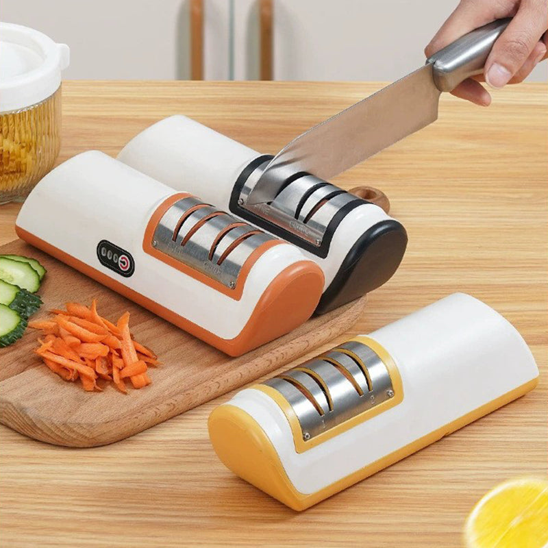 Multifunctional Electric Knife Sharpener. Automatic, professional, small - sized for kitchen use. Quick - sharpening with non - by eprolo
