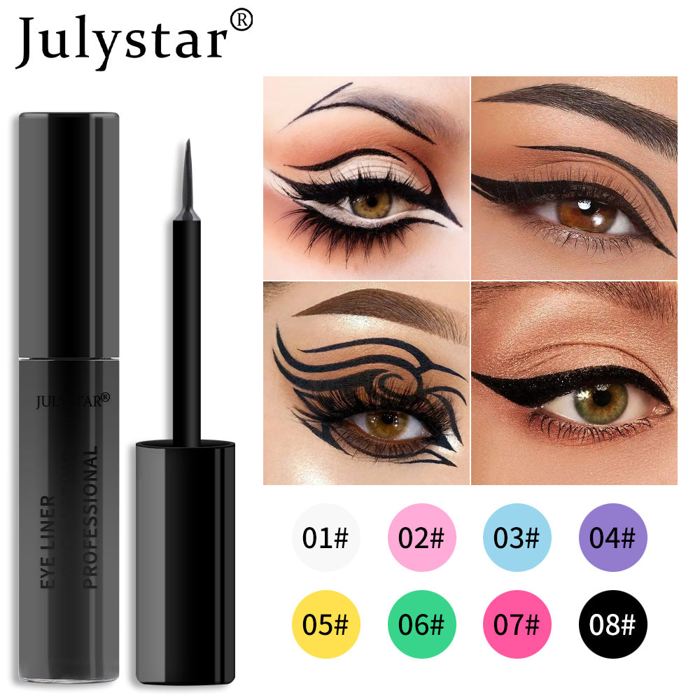 Eyeliner liquide imperméable et résistant à l'huile, ne coule pas, stylo eyeliner liquide de couleur nacrée 