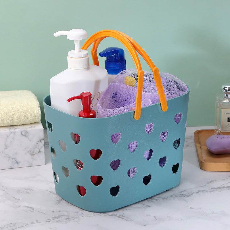 Panier de rangement pour vêtements de salle de bain, toilettes, articles de toilette, vêtements sales, panier de rangement portable pour le bain, panier de rangement pour courses 