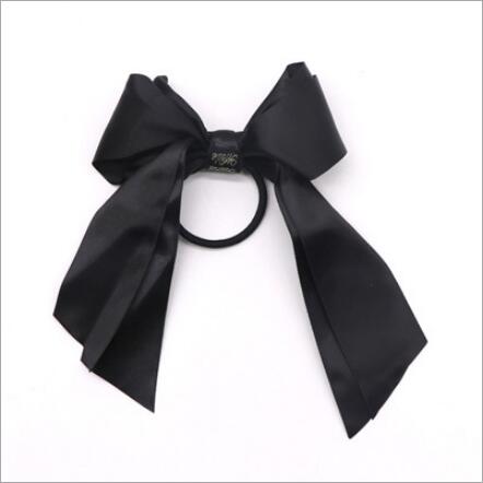 1pcs Women Rubber Bands Tiara Satin Ribbon Bow Hair Band Rope Scrunchie Ponytail Holder Gum for Hair Accessories Elastic