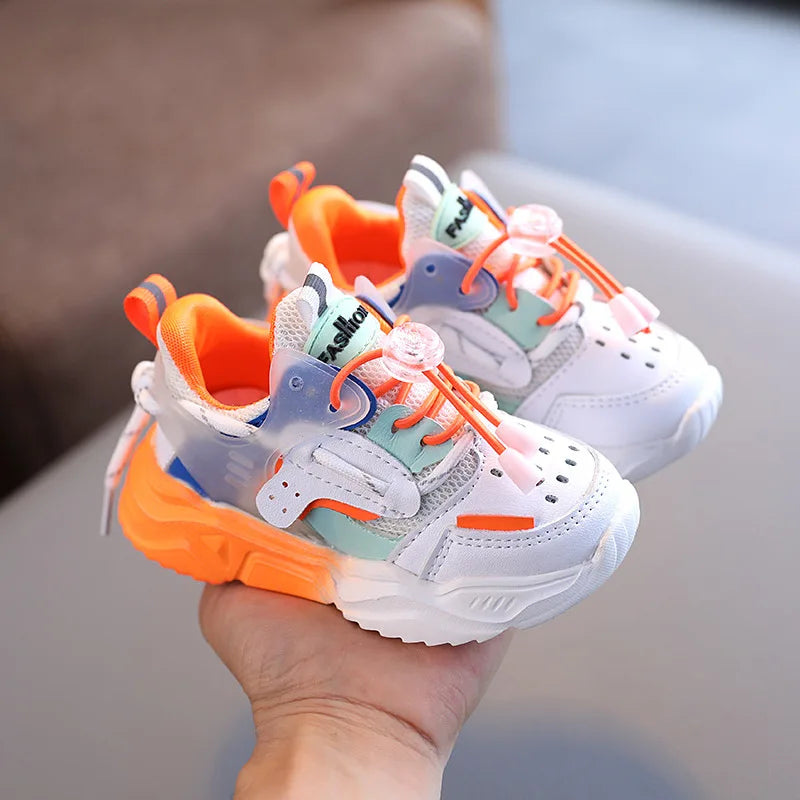 Autumn Baby Girls Boys Casual Shoes Soft Bottom Non-slip Breathable Outdoor Fashion Kids Sneakers Children Sports Shoes