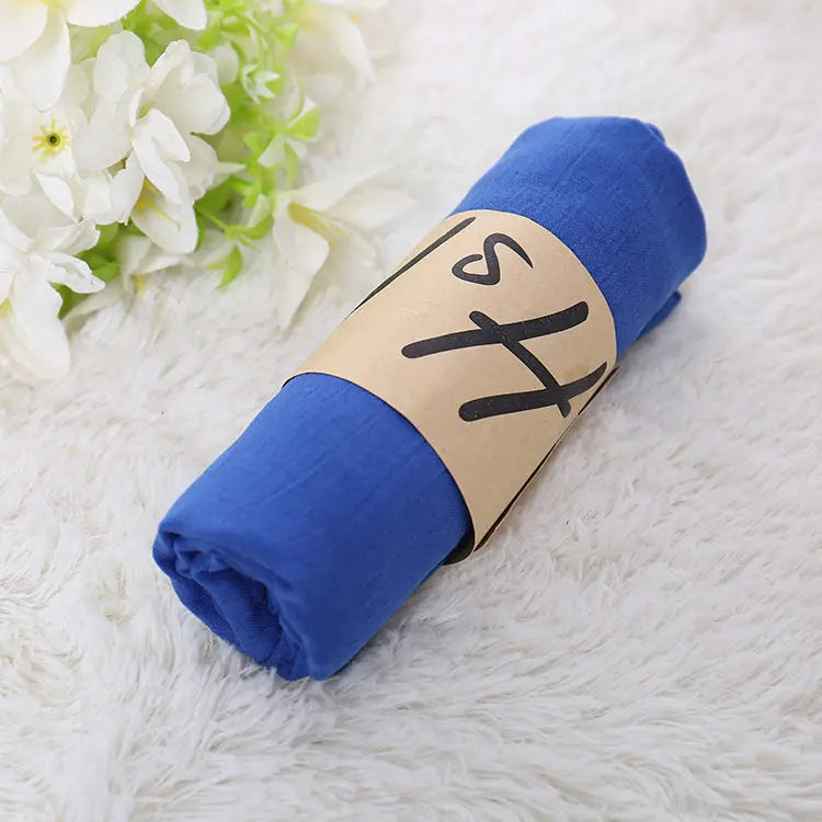 Luxury Brand Women Scarf Cotton Hijab Scarf Pashmina Lady Shawls And Wraps Head Scarves Neck Bandana Men Scarf/Black Scarves by My Store
