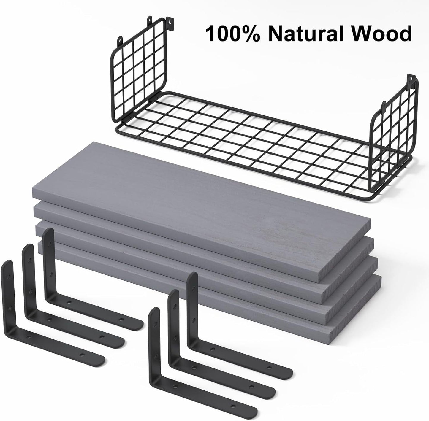 Amazon's same floating shelves, wall floating shelves, wall-mounted multi-layer finishing shelves, bathroom wrought iron storage shelves