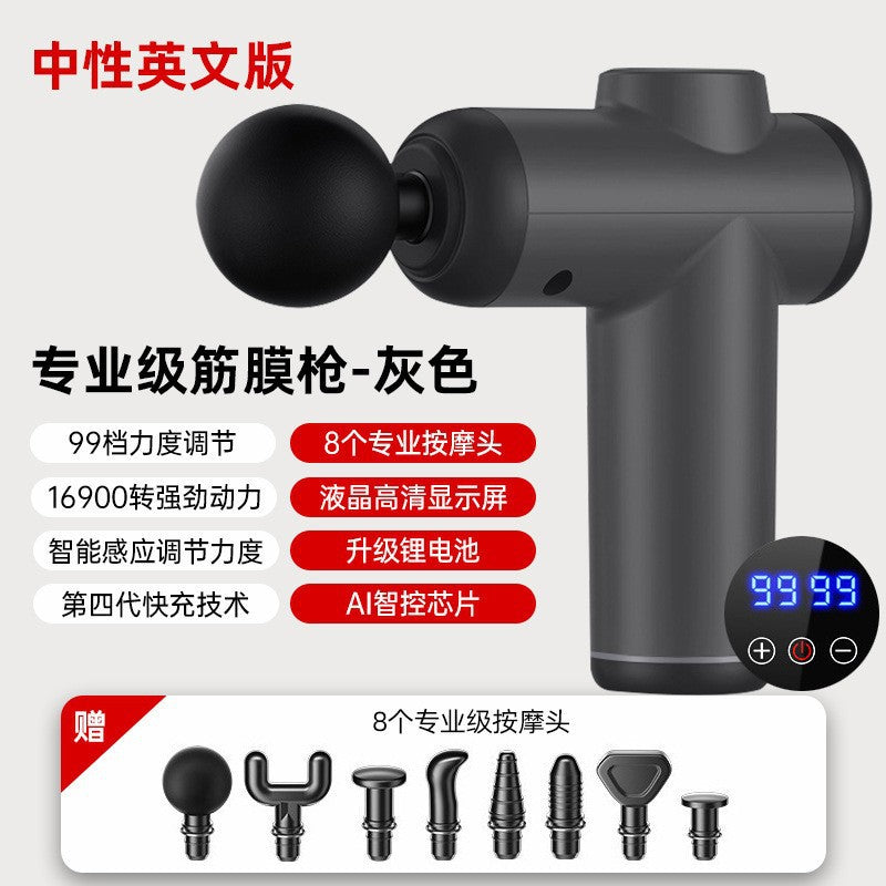 Cross-border mini fascia gun, professional-grade 99-level electric massager, muscle relaxation pocket massage gun, factory wholesale