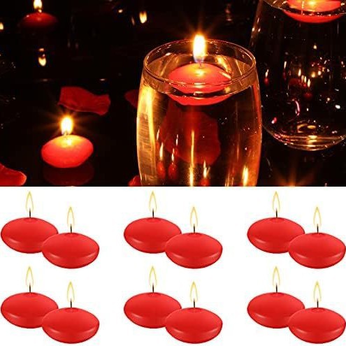 Nuanchu 30 1.5" (approx. 3.8 cm) Christmas Unscented Floating Candles for medium