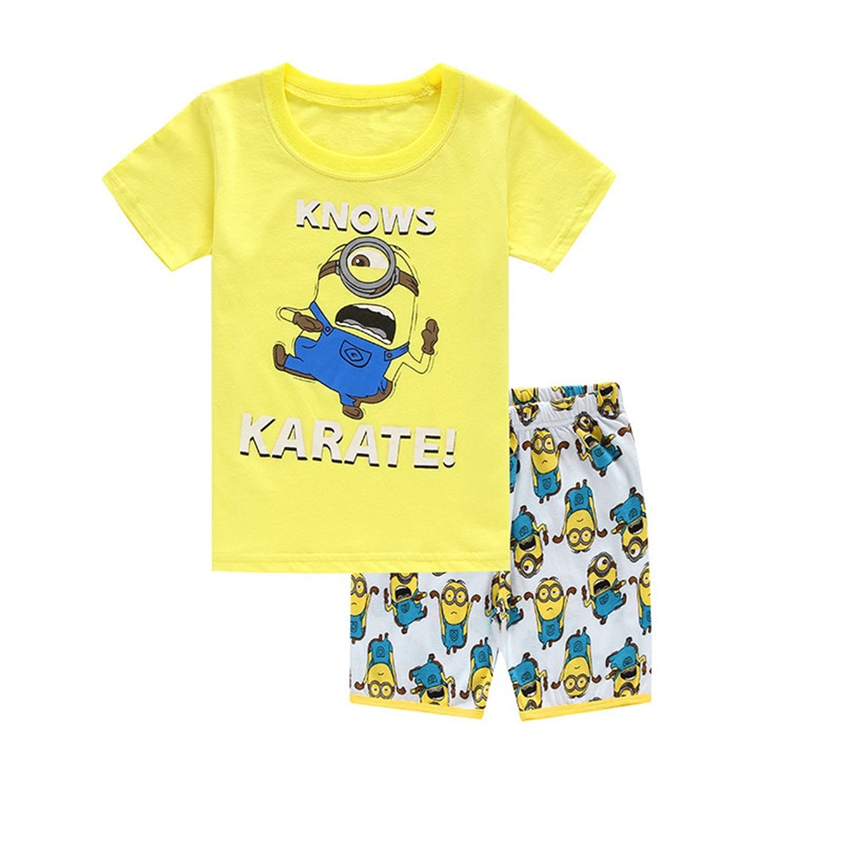 Summer Boys Cartoon Short Sleeve Puppy Loungewear Baby Underwear Pajamas Set T011