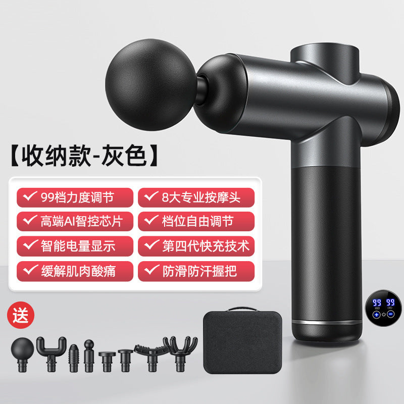 Cross-border mini fascia gun, professional-grade 99-level electric massager, muscle relaxation pocket massage gun, factory wholesale