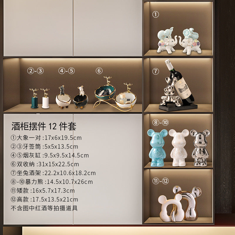 Entrance door, key, sundries, storage ornaments, living room, shoe cabinet, decorations, light luxury handicrafts, housewarming