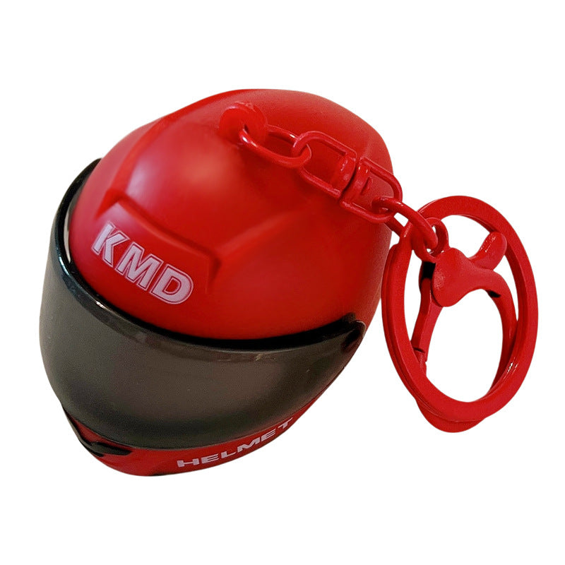 Creative Luminous Helmet Keychain Exquisite Cute Bag Pendant Mini Night Light Baby Grabber Small Gift Wholesale