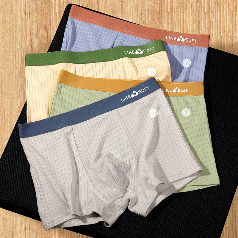 Men's underwear pure cotton class A cotton underwear boys trend breathable cotton youth boxers wholesale dropshipping
