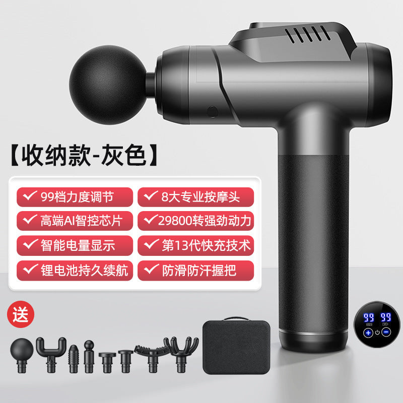 Cross-border mini fascia gun, professional-grade 99-level electric massager, muscle relaxation pocket massage gun, factory wholesale