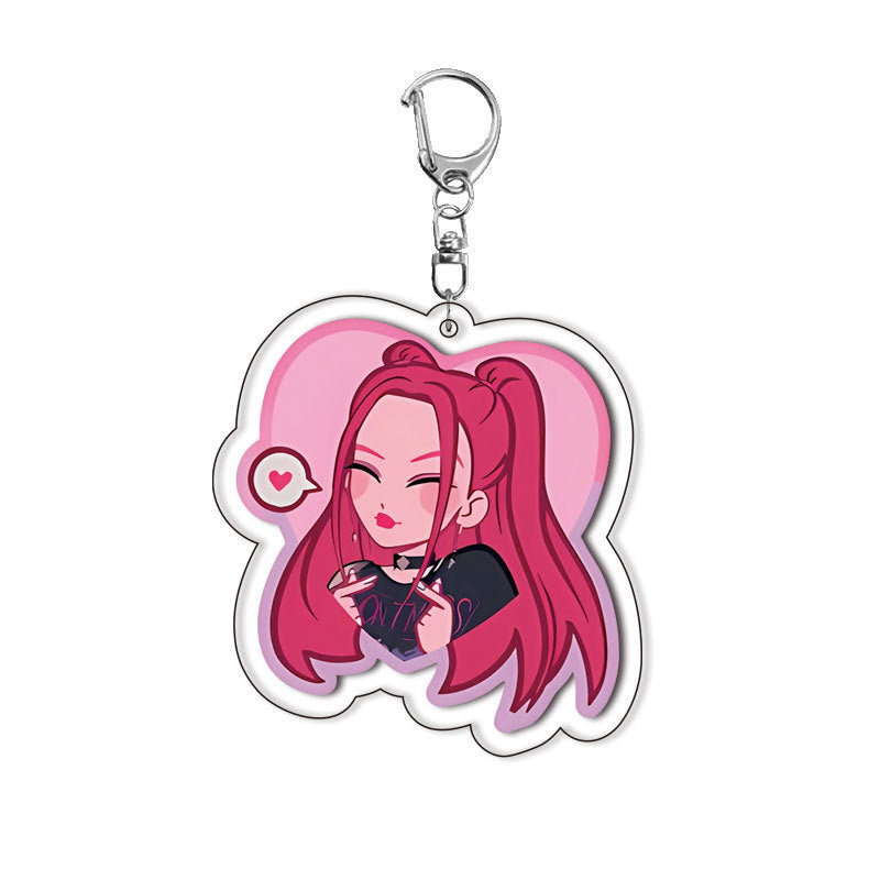 Witch Hunt Group Keychain, Rumi Lazoy, Anime Peripherals, Two-Dimensional Mezzanine Acrylic Pendant, Millet Gift