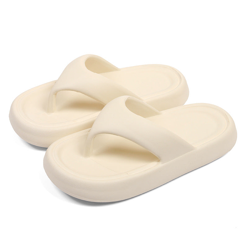 Wholesale-stepping touching flip-flops women's eva summer wear slippers men's thick-soled non-slip couple soft-soled sandwiched sand